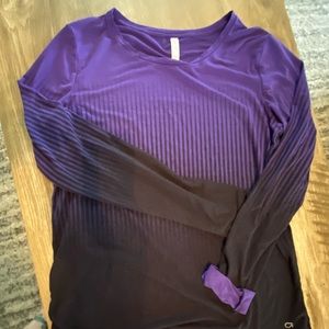Gap Fit ombré striped long sleeve tee shirt